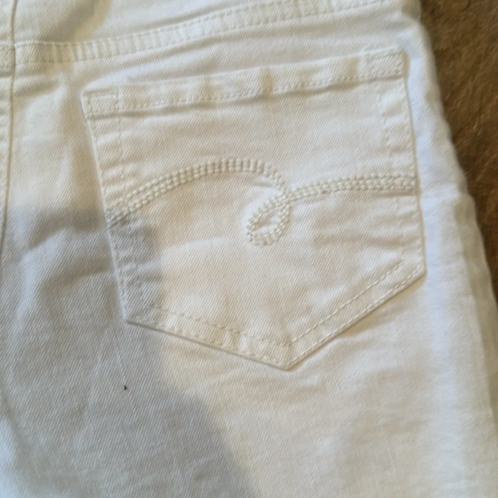 Justice Girls White Denim Jean Shorts Size 8